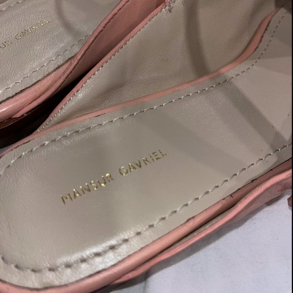 MANSUR GAVRIEL ballet flats pink EU 38 8 Mary Jane square toe leather mules new - Picture 9 of 11